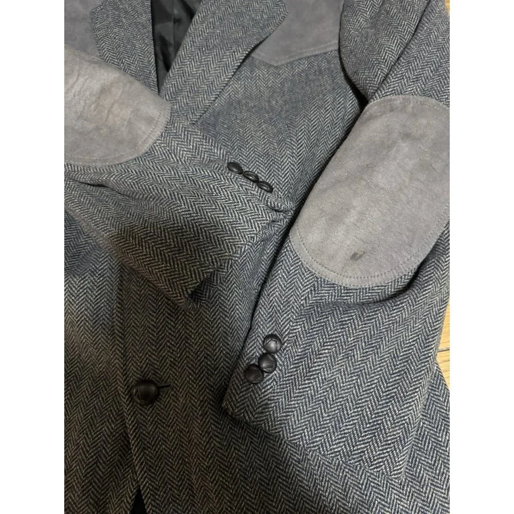 Pendleton Blazer Men Size 40 Pure Virgin Wool Sport Coat Jacket Gray Office City